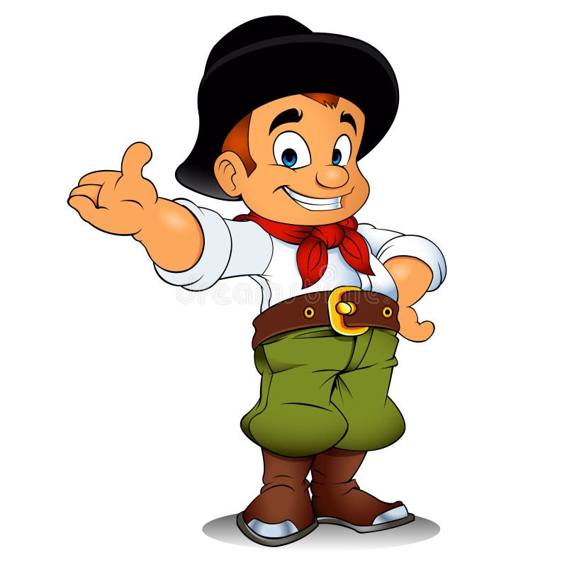 Fumetto del cowboy del gaucho royalty illustrazione gratis Fumetto del cowboy del gaucho royalty illustrazione gratis