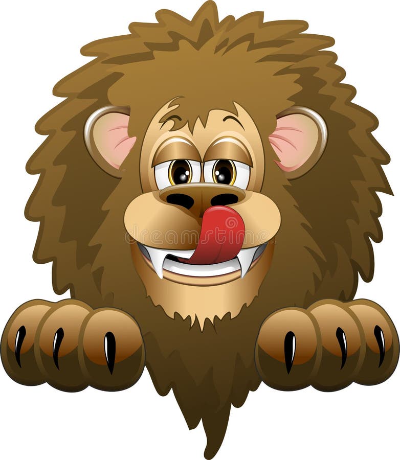 A Funny Cartoon Lion Background. A Funny Cartoon Lion Background.