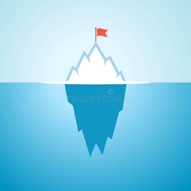 Fumetto di vettore dell'iceberg illustrazione di stock Fumetto di vettore dell'iceberg illustrazione di stock