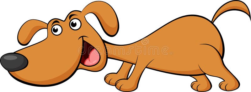 Illustration of Funny dog cartoon. Illustration of Funny dog cartoon