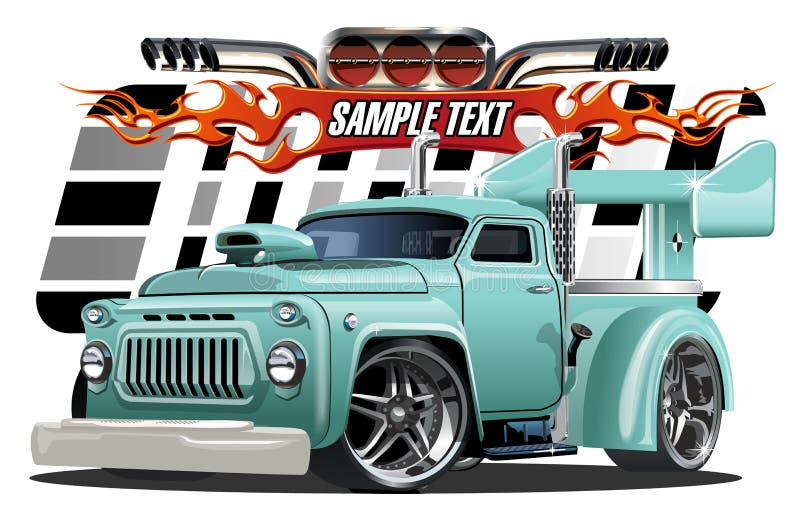 Vector cartoon hotrod. Available EPS-10 separated by groups and layers with transparency effects for one-click repaint. Vector cartoon hotrod. Available EPS-10 separated by groups and layers with transparency effects for one-click repaint