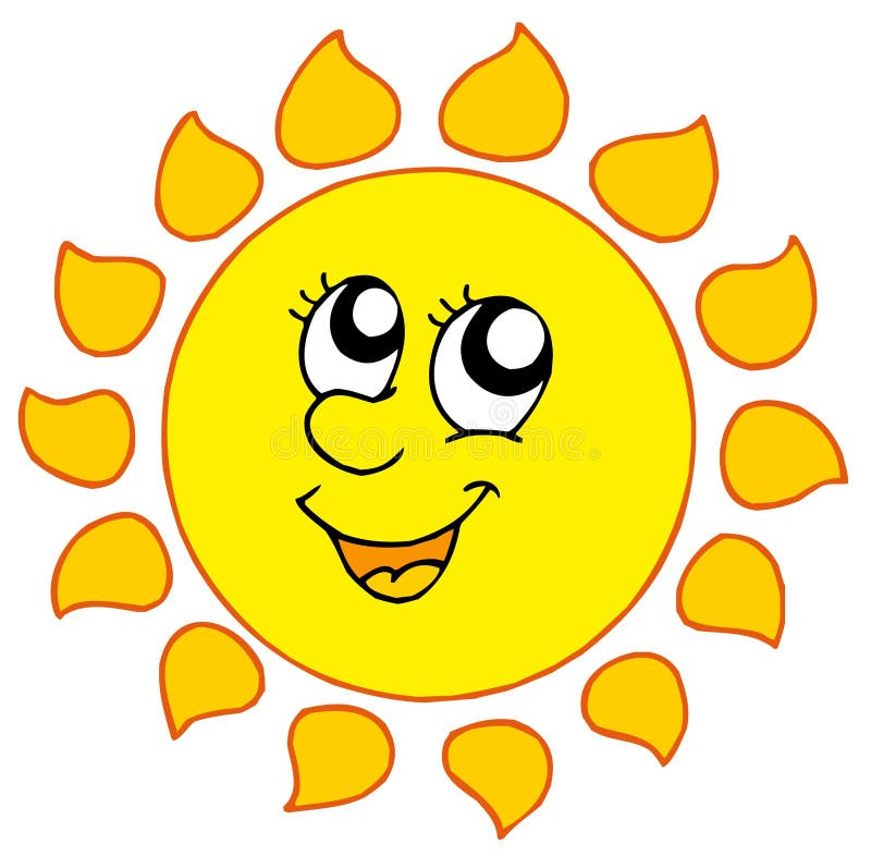 Fumetto Sun sorridente royalty illustrazione gratis