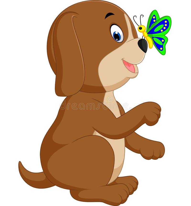 Illustration of Cute dog cartoon. Illustration of Cute dog cartoon