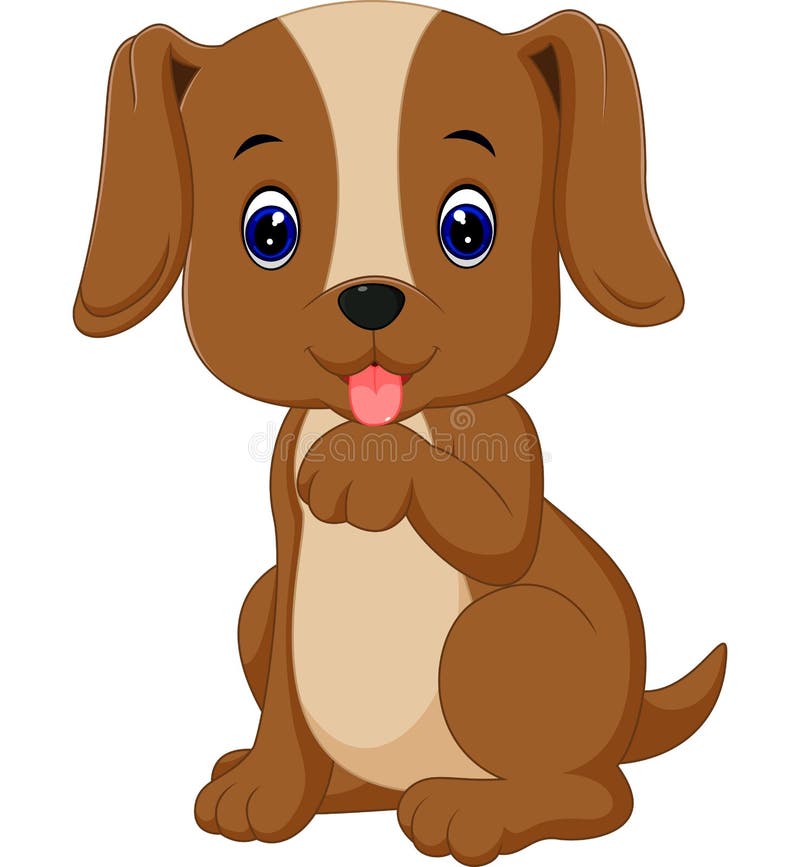 Illustration of Cute dog cartoon. Illustration of Cute dog cartoon