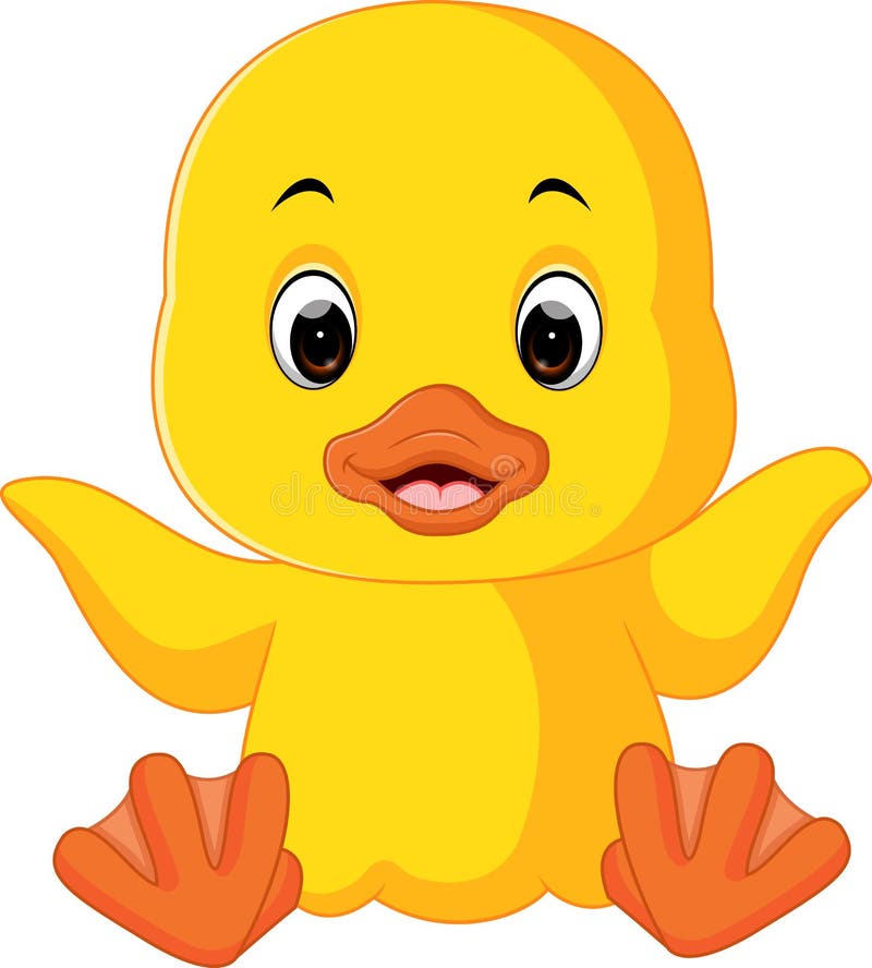 Illustration of cute duck cartoon. Illustration of cute duck cartoon