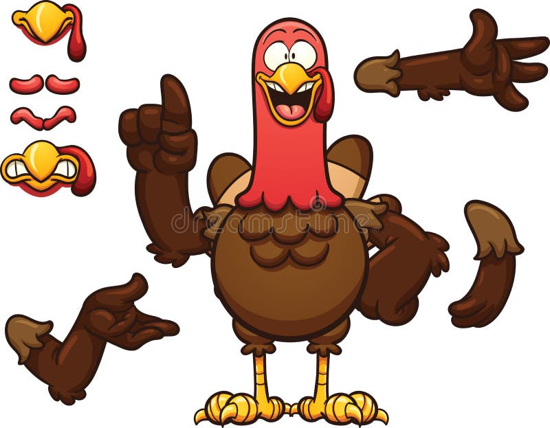 Cartoon turkey. Vector clip art illustration with simple gradients. Some elements on separate layer. Cartoon turkey. Vector clip art illustration with simple gradients. Some elements on separate layer.