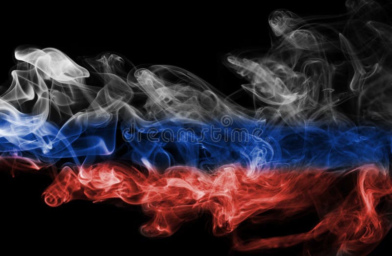 Fumo della bandiera della Russia