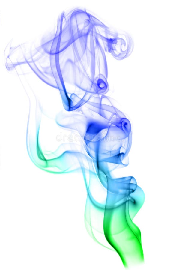 Colored smoke on the white background. Colored smoke on the white background