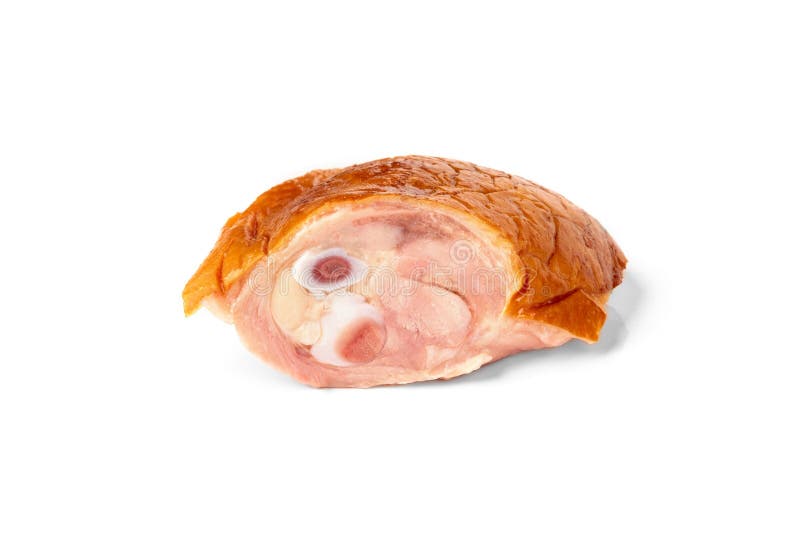 Smoked chicken thigh isolated on white background. Smoked chicken thigh isolated on white background.