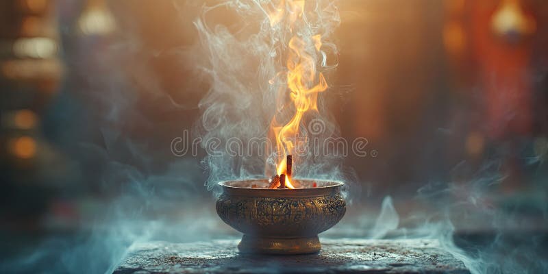 Fumée mystique et lumière dorée illustration de vecteur