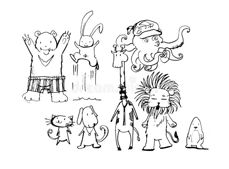 Fun animals cartoon stock photo. Image of cute, draw - 31472124 Fun animals cartoon stock photo. Image of cute, draw - 31472124