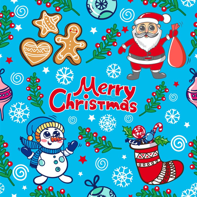 Fun Christmas Pattern vector illustration Fun Christmas Pattern vector illustration