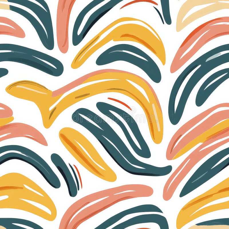 A fun combination of curved and straight lines forming a unique, abstract pattern in a childlike stock images