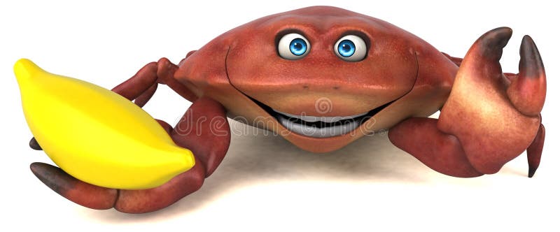 Fun crab - 3D Illustration royalty free illustration