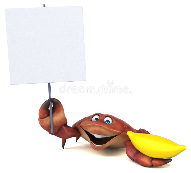 Fun crab - 3D Illustration royalty free illustration