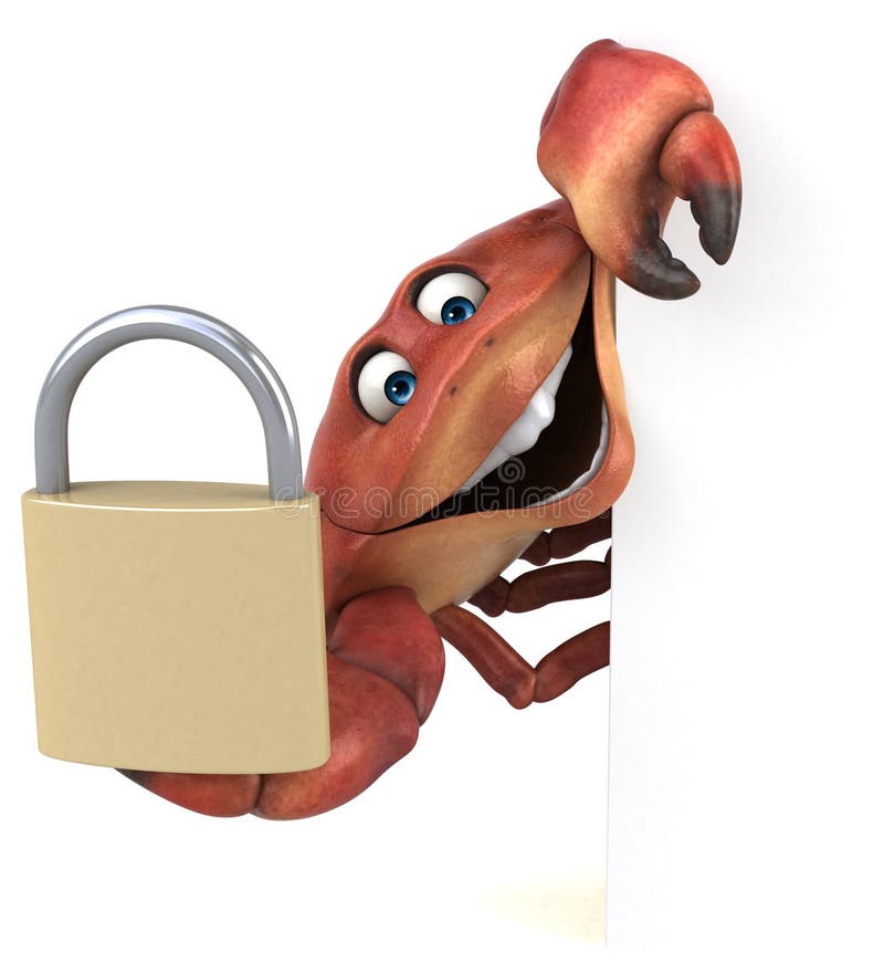 Fun crab - 3D Illustration stock illustration