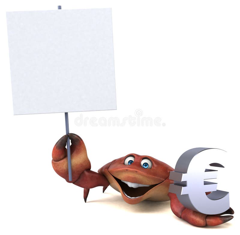 Fun crab - 3D Illustration vector illustration
