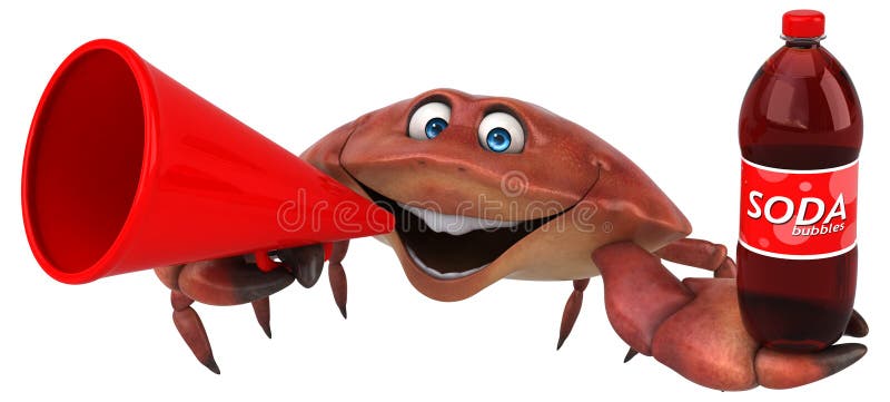 Fun crab - 3D Illustration vector illustration