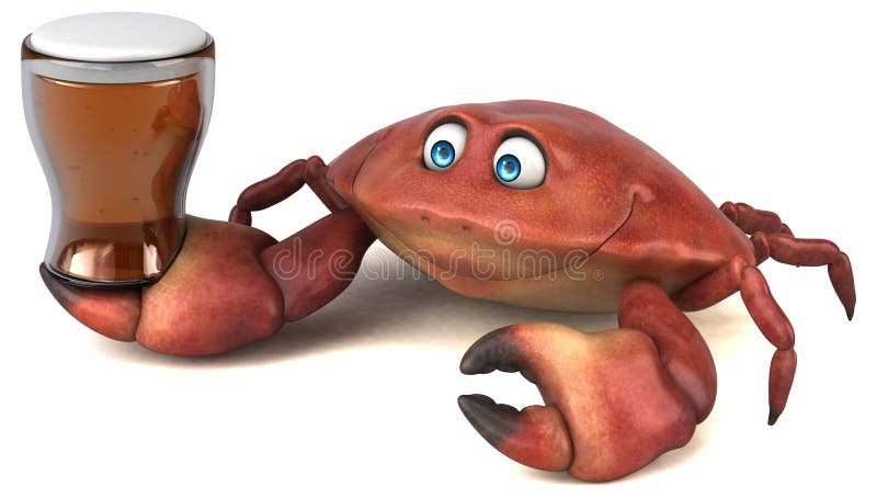 Fun crab - 3D Illustration stock illustration