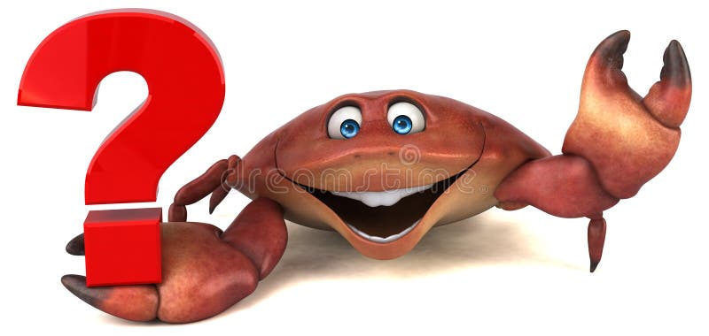 Fun crab - 3D Illustration vector illustration