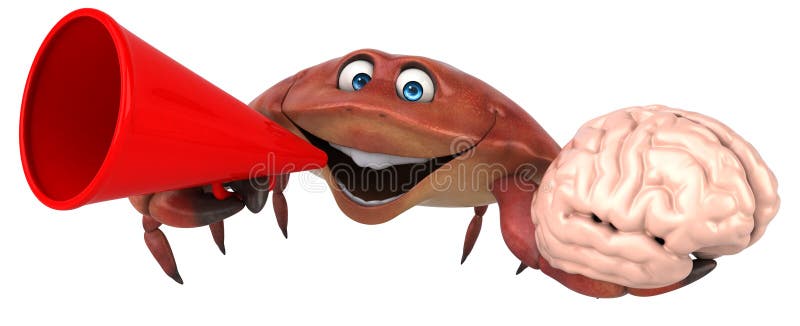Fun crab - 3D Illustration stock illustration