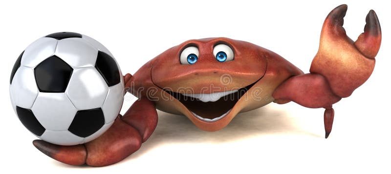 Fun crab - 3D Illustration stock illustration