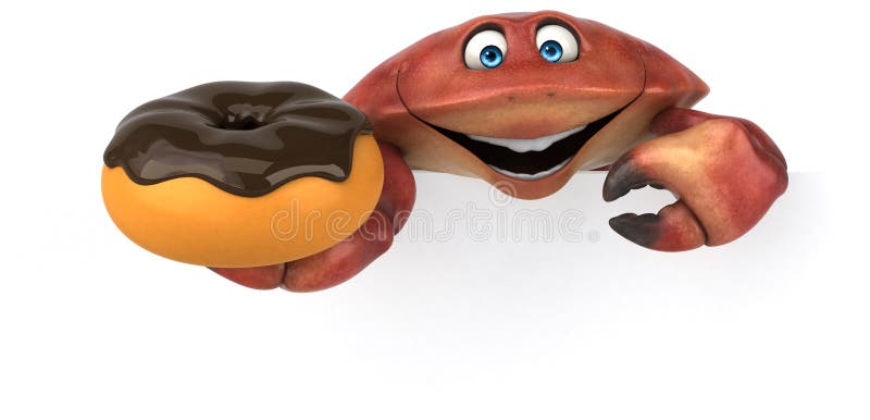 Fun crab - 3D Illustration royalty free illustration