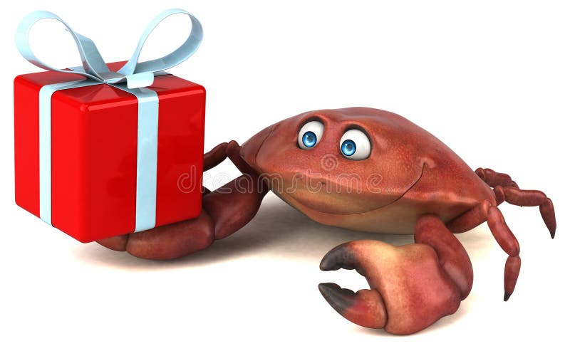 Fun crab - 3D Illustration stock illustration