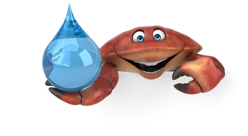 Fun crab - 3D Illustration vector illustration