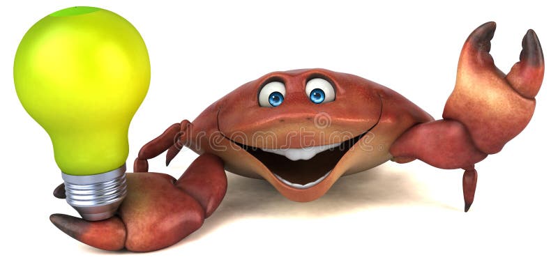 Fun crab - 3D Illustration royalty free illustration