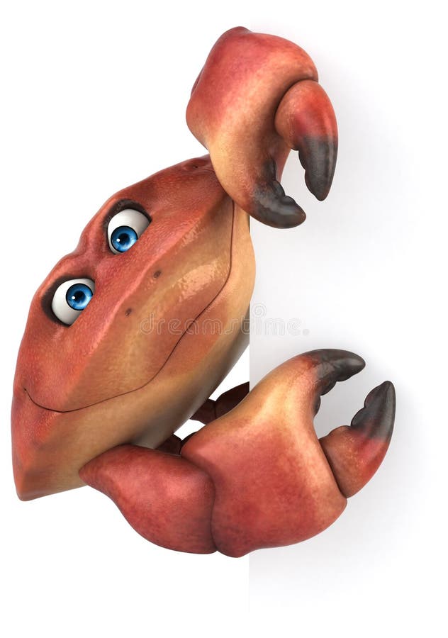 Fun crab - 3D Illustration stock illustration