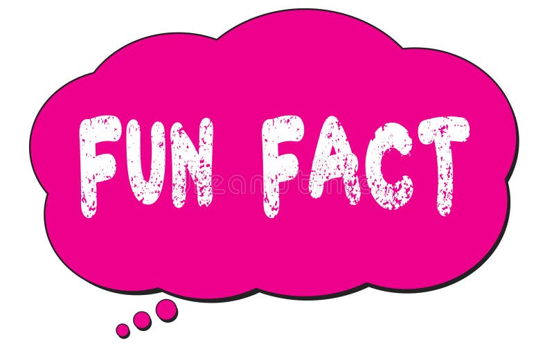 FUN FACT text written on a pink cloud bubble stock illustration