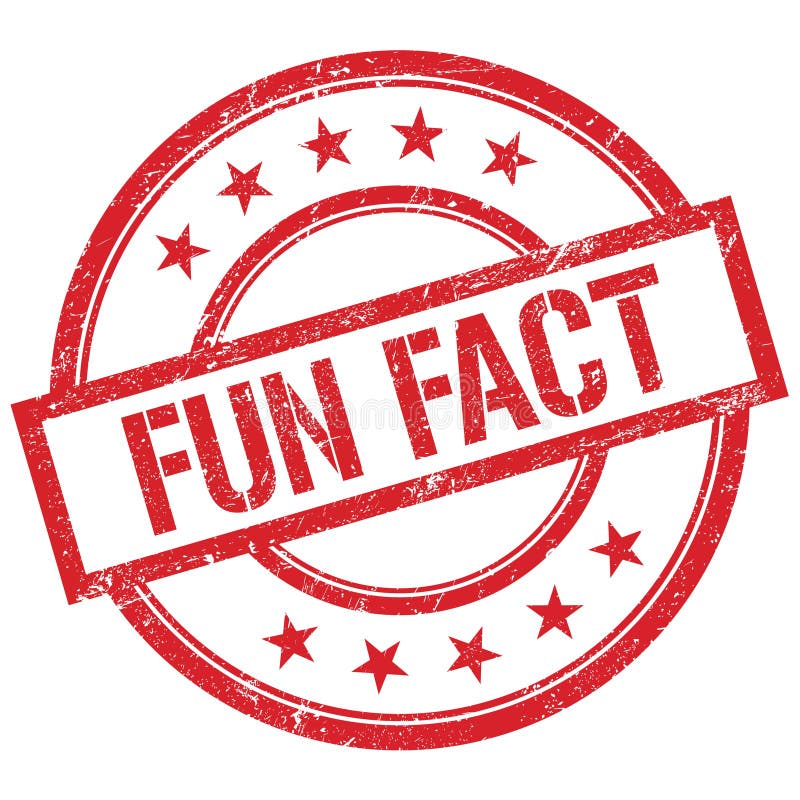 FUN FACT text written on red vintage stamp royalty free illustration