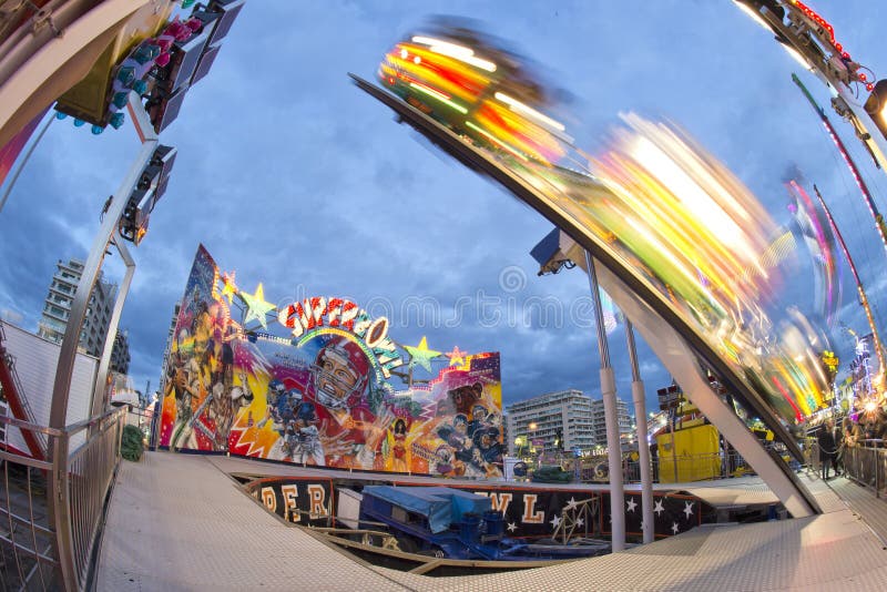 Fun Fair Carnival Luna Park moving lights background