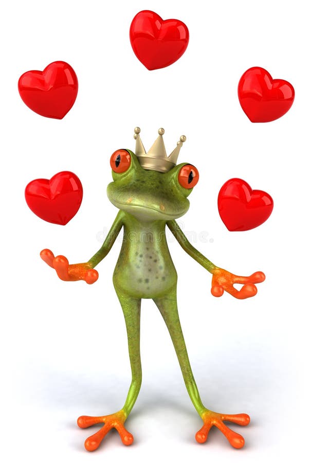 Fun frog with love