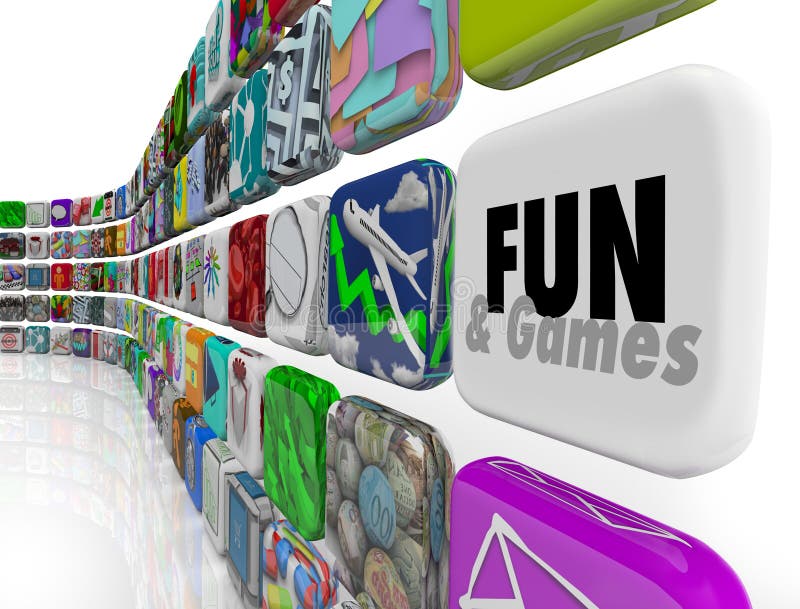 Fun and Games App Application Store Market Download Software Stock