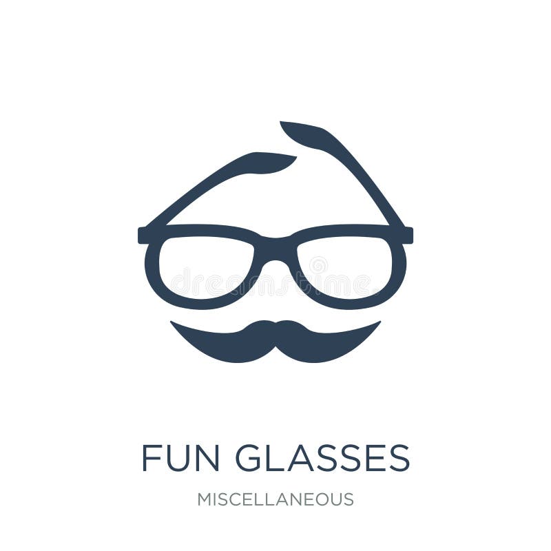 Fun glasses icon in trendy design style. fun glasses icon isolated on white background. fun glasses vector icon simple and modern royalty free illustration