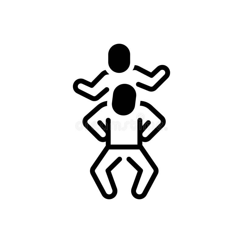 Black solid icon for Fun, mockery and banter vector illustration