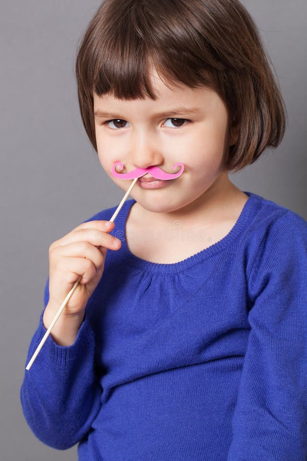 Fun kid moustache concept stock images Fun kid moustache concept stock images