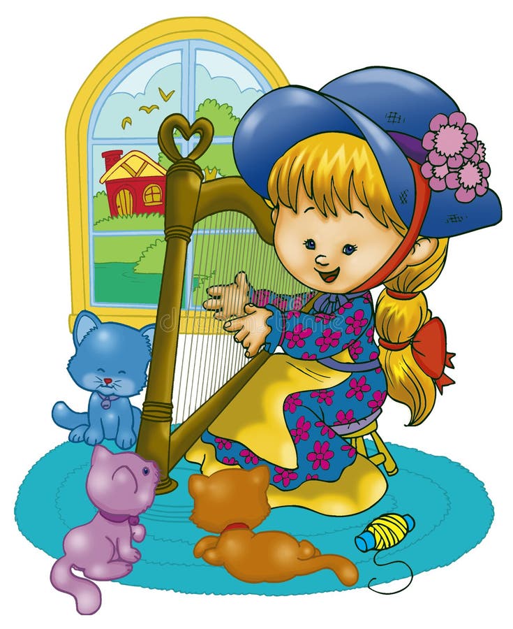 Fun with pets vector illustration