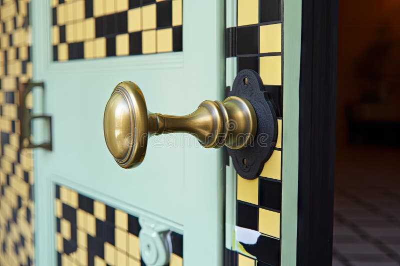 Fun and Quirky Door Handle, with Unique Design or Pattern Stock Illustration Illustration of