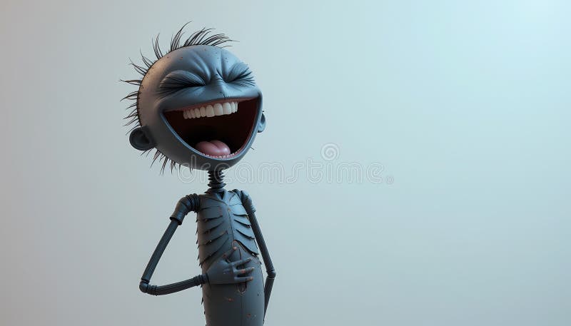 Laughing Robot royalty free illustration