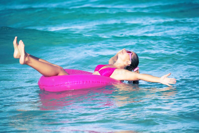 Fun with tube royalty free stock photo