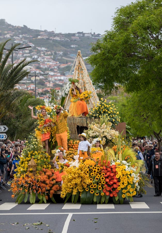 Annual Parade of the Madeira Flower Festival in the City of Funchal on