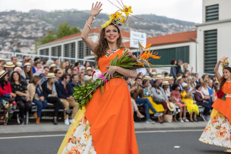Madeira Flower Festival Parade , Funchal, Madeira, Portugal Editorial