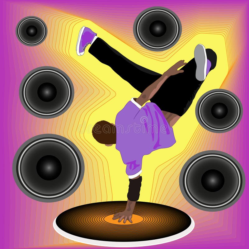 Funcionamiento del bailarín de la rotura ilustración del vector Funcionamiento del bailarín de la rotura ilustración del vector