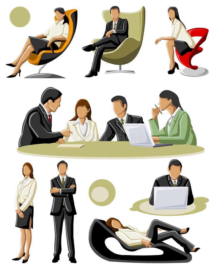 Funcionamiento del grupo de personas libre illustration Funcionamiento del grupo de personas libre illustration