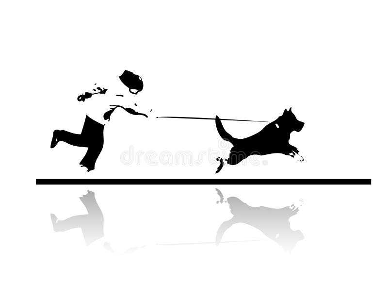 Corra com o meu cãozinho ilustração stock