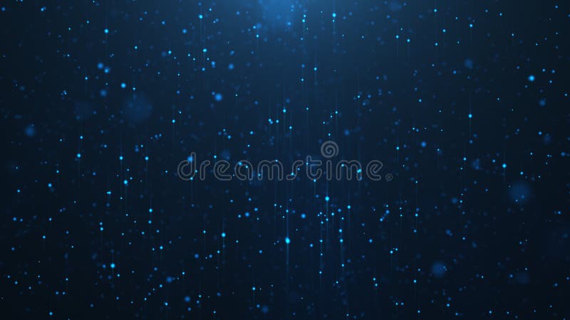 Fundal abstract al particulelor strălucitoare de particule de culoare albastru strălucitor digital. particule flotante de culoare royalty free illustration