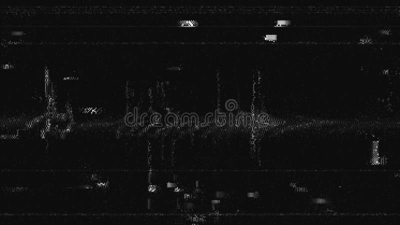 Fundal abstract cu zgomot digital glitch. Fundal alb-negru stock illustration